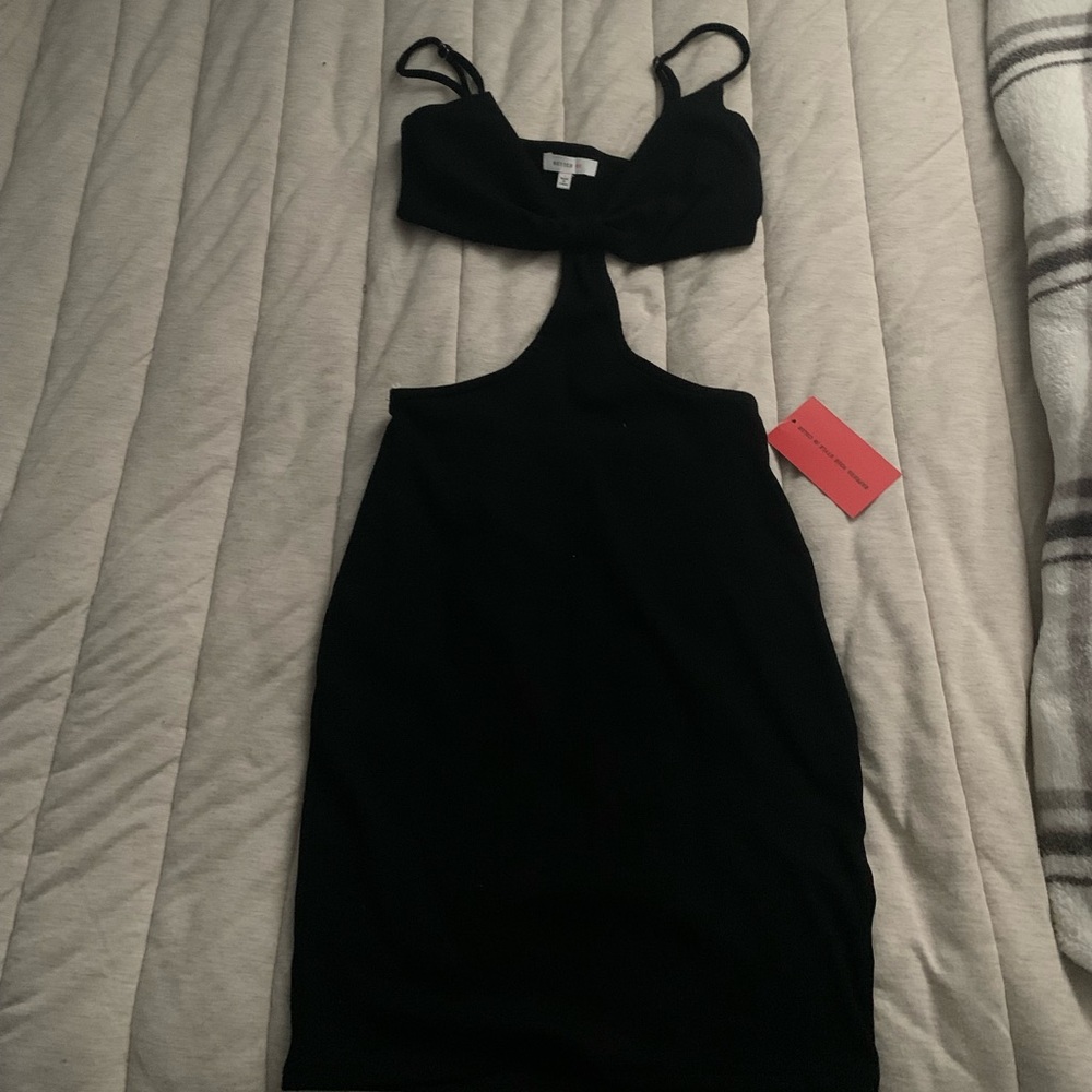 black cutout dress